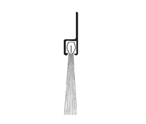 NGP E609B 84 Perimeter Seal - Gold Anodized Aluminum with Nylon Brush ...