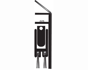 National Guard Products 229WHSS 44" Mill Finish Stainless Steel Automatic Door Bottom with Nylon Brush insert - Surface Mount