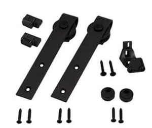 National Guard Products SL-BLFT2-8 8 Flat Track Kit Face Mount Hanger - Black