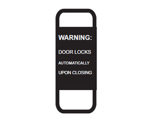 National Guard Products SDG-WS Warning Sticker for Retrofit
