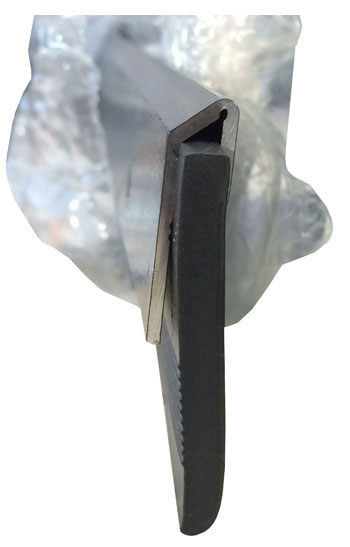 Dark Bronze Anodized Aluminum Door Sweep with Vinyl insert