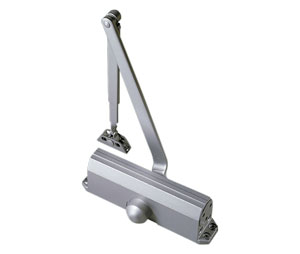 Norton 1601 689 Grade 1 Adjustable Surface Door Closer Regular Double Lever Arm Non-Hold Open, Painted Aluminum