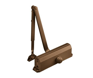 Norton 1601 691 Grade 1 Adjustable Surface Door Closer Regular Double Lever Arm Non-Hold Open, Painted Light Bronze
