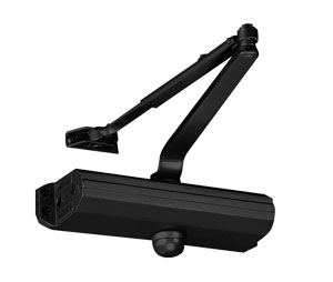Norton 1601 693 Grade 1 Adjustable Surface Door Closer Regular Double Lever Arm Non-Hold Open, Painted Black