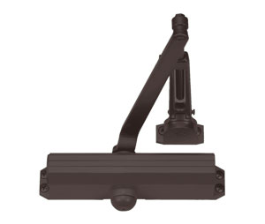 Norton 1601H 690 Grade 1 Adjustable Surface Door Closer Regular Double Lever Arm Friction Hold Open, Painted Dark Bronze