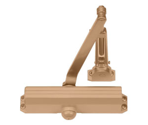 Norton 1601H 691 Grade 1 Adjustable Surface Door Closer Regular Double Lever Arm Friction Hold Open, Painted Light Bronze