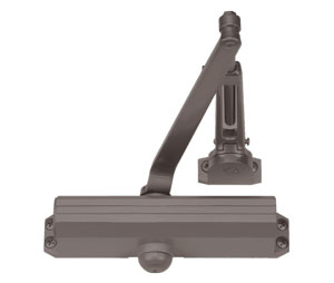 Norton 1601H 694 Grade 1 Adjustable Surface Door Closer Regular Double Lever Arm Friction Hold Open, Painted Medium Bronze