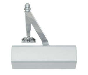 Norton 1601P 689 Grade 1 Adjustable Surface Door Closer Plastic Cover Regular Double Lever Arm Non-Hold Open, Painted Aluminum