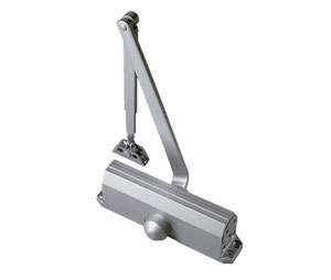 Norton J1601H 689 Grade 1 Adjustable Top Jamb Surface Door Closer Regular Double Lever Arm Friction Hold Open, Painted Aluminum