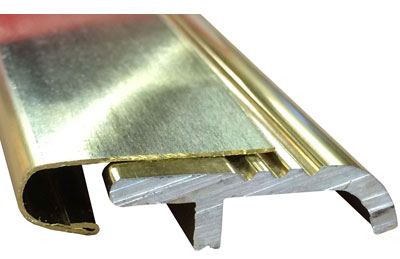 Bright Dip Gold Anodized Aluminum Threshold Cap