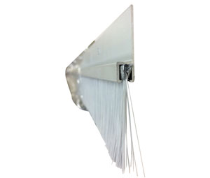 Pemko 18175WSPNB 24" White Suede Powder Coated Aluminum Nylon Brush Gasketing