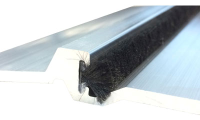 Mill Finish Latching Panic Exit Saddle with Pile insert