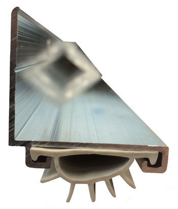Mill Finish Aluminum Door Shoe - Vinyl insert