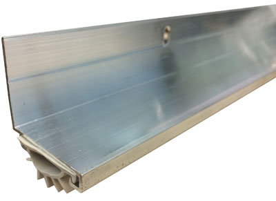 Mill Finish Aluminum Door Shoe - Vinyl insert