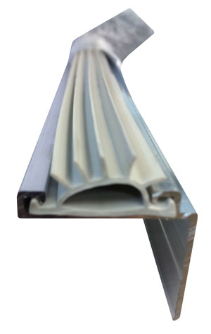 Mill Finish Aluminum Door Shoe - Vinyl insert