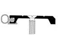 Pemko 290AS-ST 36in Mill Finish Aluminum Threshold Stop Strips with Black Silicone Seal Insert
