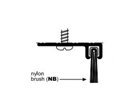 Pemko 90041DNB 60" Dark Bronze Anodized Nylon Brush Door Sweep