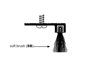 Pemko 90041CSB 40" Clear Anodized Soft Brush Door Sweep