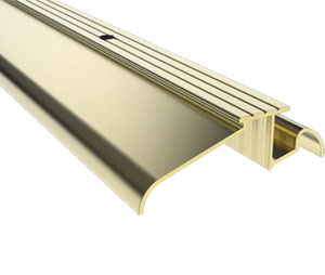 Pemko 146B 44" Mill Brass Water Return Interlocking Threshold
