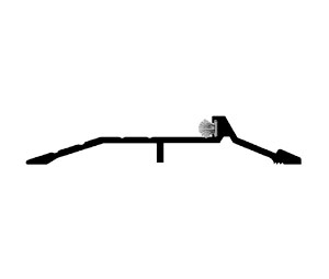 Pemko 177AP 72" Mill Finish  Latching Panic Exit Saddle with Pile insert