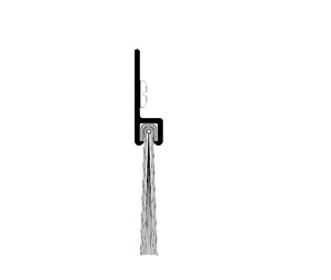 Pemko 18100CNB 36" Clear Anodized Aluminum Door Bottom Sweep - Nylon Brush insert