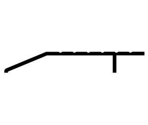 Pemko 1875A 42" Mill Finish Aluminum Half Saddle Threshold