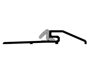 Pemko 2002AQ 36" Mill Finish  Latching Panic Exit Saddle with Q-Lon insert