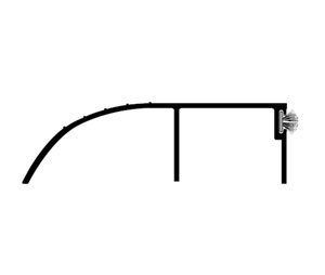 Pemko 2051AP 90" Mill Finish Aluminum Residential/Bumper Threshold with Pile insert - Outswing Door