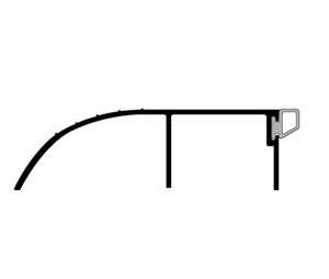 Pemko 2051PWT 82" Painted White Aluminum Residential / Bumper Threshold with Thermo Seal insert - Outswing Door