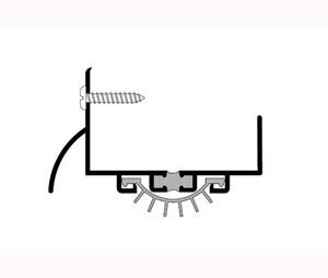 Pemko 216PWFG 24" Painted White Aluminum Thermal Barrier Door Shoe with Rain Drip - Pemko Prene insert