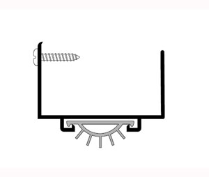 Pemko 217PWPK 32" Painted White Aluminum Door Shoe - Pemko Prene insert