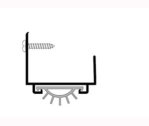 Pemko 220GV 36" Gold Anodized Aluminum Door Shoe - Vinyl insert