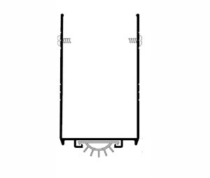 Pemko 221GV 66" Gold Anodized Aluminum Door Shoe - Vinyl insert