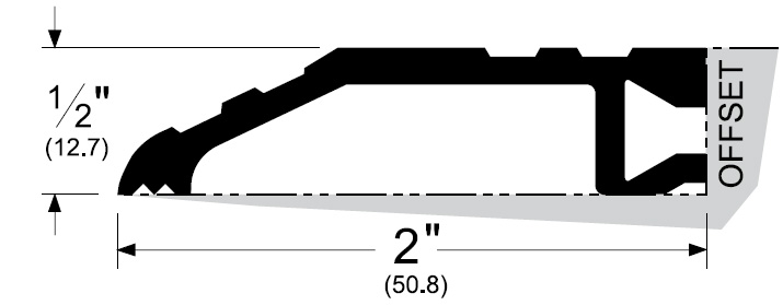 thumbnail image 2 of Fire Rated Aluminum Carpet Threshold Saddle - ADA Compliant 3.5"W X 48"L Transition Strip 2 of 11