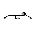Pemko 252x226BP 24" Mill Finish Extruded Bronze Latching Panic Exit Saddle with Pile insert