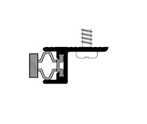 Pemko  2815CM 36" Clear Anodized Aluminum Magnetic Gasketing