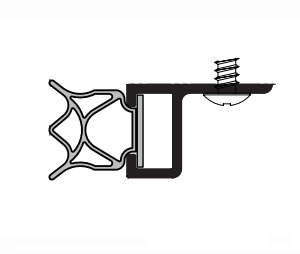Pemko 285CPK 36" Standard Perimeter Gasketing with Gray PemkoPrene Insert - Clear Anodized Aluminum