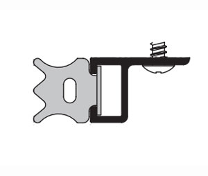 Pemko 285CR 96" Standard Perimeter Gasketing with Black Sponge Neoprene Insert - Clear Anodized Aluminum