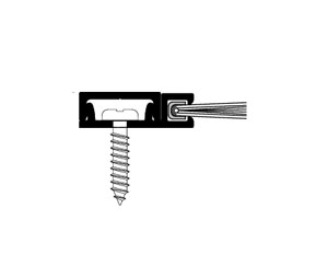 Pemko 29324BSPNB 66" Black Suede Powder Coat Split Astragal / Door Sweep - Nylon Brush Insert