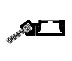 Pemko 29344DNB 96" Snap Cover Perimeter Gasketing with Concealed Fasteners - Black Nylon Brush insert - Dark Bronze Anodized Aluminum