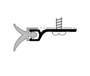 Pemko 294CV 82" Standard Perimeter Gasketing with Gray Vinyl insert - Clear Anodized Aluminum