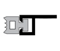Pemko 296CR 36" Standard Perimeter Gasketing with Black Sponge Neoprene insert - Clear Anodized Aluminum