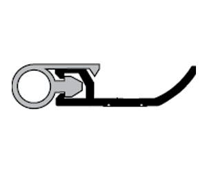 Pemko 297APK 30" Astragal/Perimeter Gasketing with Gray Pemko Prene insert - Mill Finish Aluminum