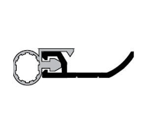 Pemko 297AS 82" Astragal/Perimeter Gasketing with Black Silicone insert - Mill Finish Aluminum