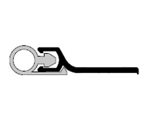 Pemko 303DPK 72" Astragal/Perimeter Gasketing with Black Pemko Prene insert - Dark Bronze Anodized Aluminum