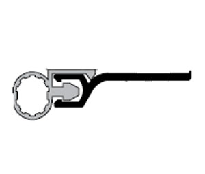 Pemko 303AS 36" Astragal/Perimeter Seal with Black Silicone insert - Mill Finish Aluminum