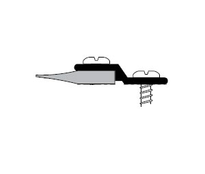 Pemko 305CN 54" Astragal/Perimeter Gasketing with Gray EPDM insert - Clear Anodized Aluminum