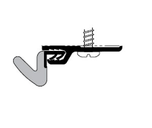 Pemko 306APQW 24" Standard Perimeter Gasketing with White Kerf-in Foam insert - Polished Aluminum