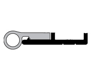 Pemko 319CN 84" Standard Perimeter Gasketing with Black EPDM insert - Clear Anodized Aluminum