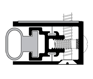 Pemko 322CSN 24" Adjustable Jamb Weatherstrip with Black Neoprene insert - Clear Anodized Aluminum
